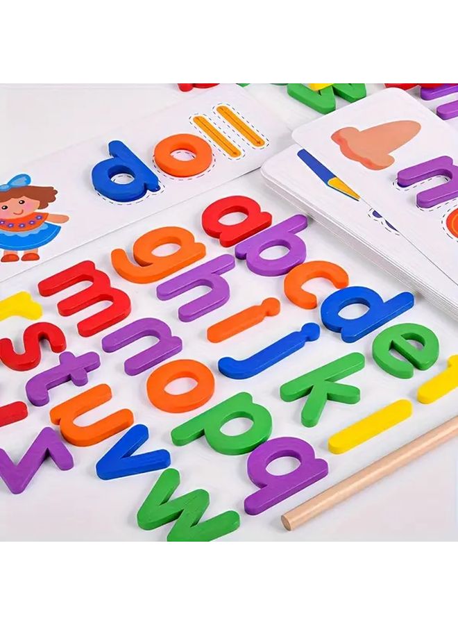 Blue Educational Word Spelling Puzzle Game Alphabet Numbers Recognition Toy - Image 5